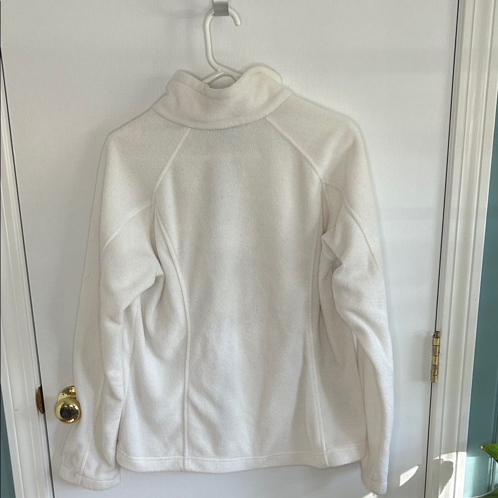 Columbia White Fleece Jacket size large - Picture 6 of 7
